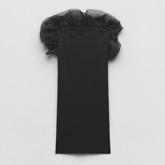 RIB ORGANZA DRESS - Picture 8 of 9